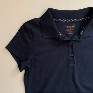🍉3/$15🍉 Cat & Jack Navy Blue School Uniform Short Sleeve Polo Shirt Size Large
